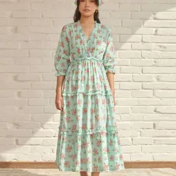 Prakriti Jaipur Blue Dahlia Long Dress-picture-15