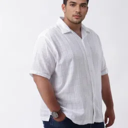 Rare Rabbit White Cotton Flared Fit Checked Shirt image 3