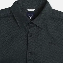 Allen Solly Boys Grey Cotton Textured Full Sleeves Shirt image 3