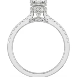 Emori 18k White Gold & Diamond Timeless Oval Ring image 3