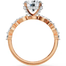 Emori 14k Yellow Gold & Diamond Halo Round Brilliant Ring image 3