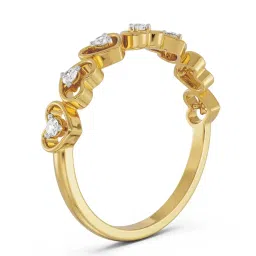 EMORI 18k Yellow Gold Lab Grown Diamond Heart-Shaped Ring for Women image 3