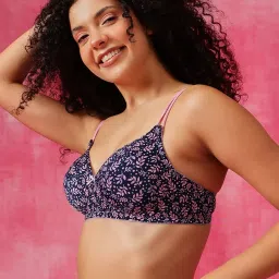 Clovia Navy Non Wired Padded T-Shirt Bra image 3