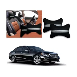Auto Pearl Black Silver Strip Car Neck Cushion/Neck Pillow Compatible with Mercedes E250-picture-10