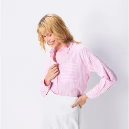 Cover Story Pink Striped Shirt image 3