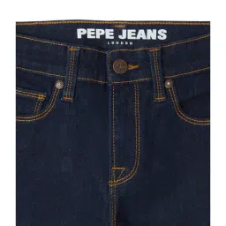 Pepe Jeans Kids Dark Blue Solid Jeans image 3