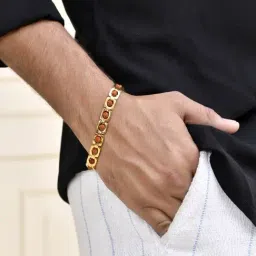 VOJ Gold Adjustable Rudraksha Charms Bracelets image 5