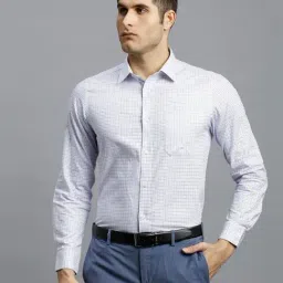 Reid & Taylor White Cotton Slim fit Checks Shirt-picture-10