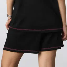 The Souled Store Black Cotton Regular Fit Shorts image 2
