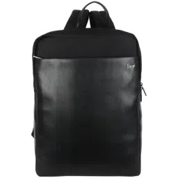 Baggit Levy Algor Black PU Solid Backpack-image-16