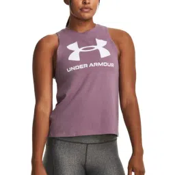 UNDER ARMOUR Purple Cotton Printed Sports Tank Top-picture-30