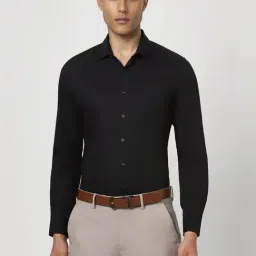 Van Heusen black Solid Shirts-image-54