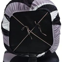 Cortina Set Of 4 Black & Purple Abstract Printed Chair Covers image 4