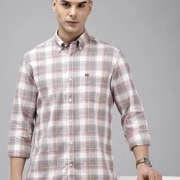 Arrow Pure Cotton Manhattan Slim Fit Button-Down Collar Checked Casual Shirt-picture-23