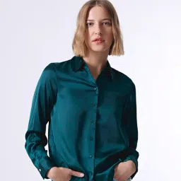 Cover Story Green Regular Fit Shirt-picture-25