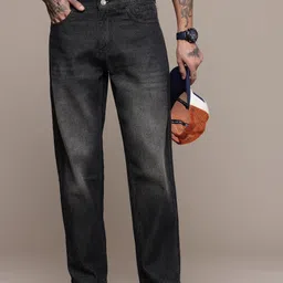 WROGN Men Pure Cotton Loose Fit Heavy Fade Jeans-picture-54