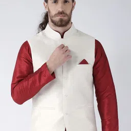 Deyann Men Off-White Nehru Jacket-picture-38