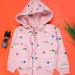 V-Mart Girls Printed Hooded Sweatshirt-picture-45