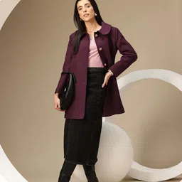 Chemistry Peter Pan Collar Single-Breasted Regular Fit Overcoat image 3