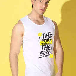 WOOSTRO Pack Of 2 Printed Combo Cotton Innerwear VestsVWS26(MORE PEACH)(MORE WHITE) image 5