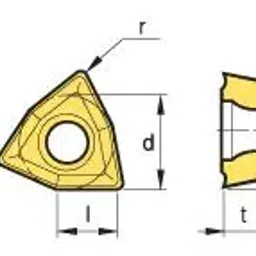 korloy KOERLOY Drilling Insert WCMT080408-C20 Grade NC3220 image 2