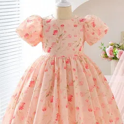 TIOR Floral Print Fit & Flare Dress-image-1