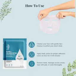 Bake Retinol + Collagen Peptide Sheet Mask For Anti Aging, Skin Tightening & Wrinkles image 4