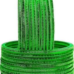 SHRASHTI Lime Green Glass Artificial Stones & Beads Bangle-picture-33