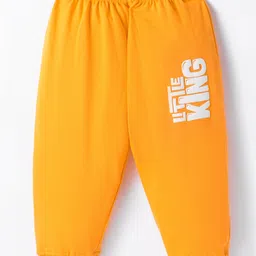 Tango Looper Knit Full Length Lounge Pant With Text Print - Yellow-picture-27