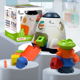 R for Rabbit Orapple Astro Shape Sorter Toy for Babies with Built-in Storage Stacking, Lacing, 3D DIY Blocks & Color Learning | BPA-Free Educational Toys 2+ Years Kids (White Multi)-picture-36