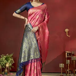 DIVASTRI Woven Design Zari Pure Silk Banarasi Saree image 2