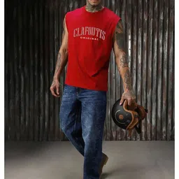 SZN Typography Printed Round Neck Sleeveless T-shirt image 5