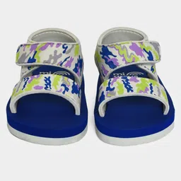 Mi Arcus Camouflage Designed Sandals With Velcro Closure - Blue image 4