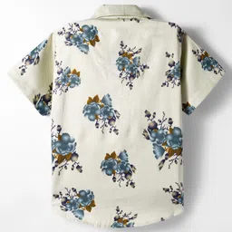 Dapper Dudes Half Sleeves Floral Printed Shirt With Attached Tee - Pista image 3