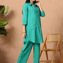 YELLOW PARROT Pure Cotton Tunic With Palazzo image 4