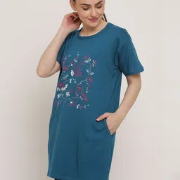 YOZZ BY Women Floral Printed Pockets 1 T-shirt image 3