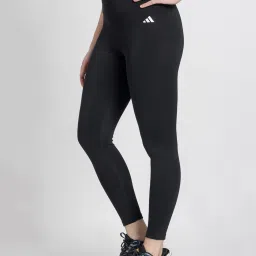 adidas Black Logo Print Tights image 3