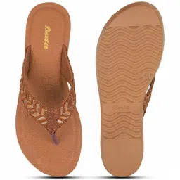 Bata Women's PATTY Tan Thong Wedges image 3