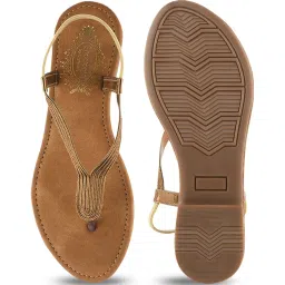 Shoetopia Women's Copper Sling Back Sandals image 3