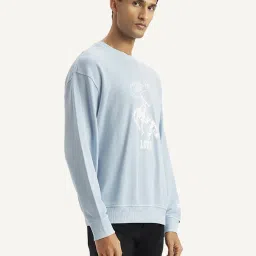 Levi's Light Blue Cotton Relaxed Fit Printed Sweatshirt image 3
