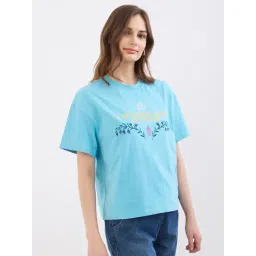 Spykar Retro Blue Relaxed Fit Top image 2
