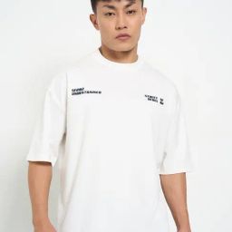 Sf Jeans By Pantaloons White Cotton Boxy Fit Printed T-Shirt-picture-39