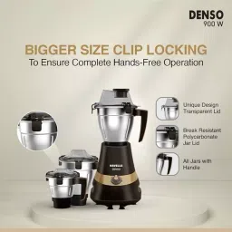 Havells Denso MG Denso 900 W 3 Jar Juicer Mixer Grinder Dark Brown, GHFMGEDK090 image 5