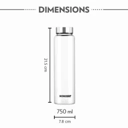 borosil ?Borosil Water Bottle For Hot & Cold Water (Transparent, ?750 ml) image 3