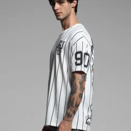 Jack & Jones Cloud Dancer Cotton Drop Shoulder/Boxy Fit Placement Print T-Shirt image 3