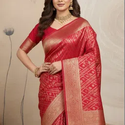 NIWAA Woven Design Zari Silk Blend Saree-picture-15