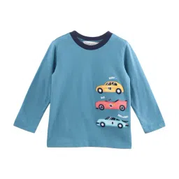 Beebay Kids Blue Cotton Patch Work T-Shirt-picture-10