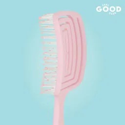 Feel Good Club Bristle Buddy - Soft Flexible Pink Paddle Brush For Gentle Hair Detangling & Styling image 5