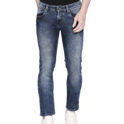 Basics Blue Skinny Fit Heavily Washed Jeans-picture-34
