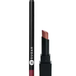 sugar cosmetics SUGAR Lipping On The Edge Lip Liner - 04 Tan Fan & Nothing Else Matter Lipstick - 01 Browning Glory-picture-26